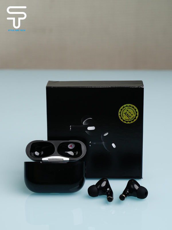 Black Wireless Earbuds PRO 2 | High-Fidelity Sound, Universal iOS & Android Connectivity